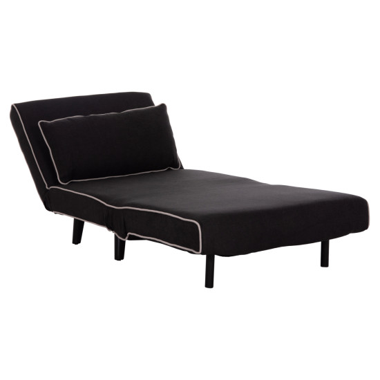 Πολυθρονα κρεβατι braxton hm8425.03 μαυρο υφασμα 78x88x78υεκ. **