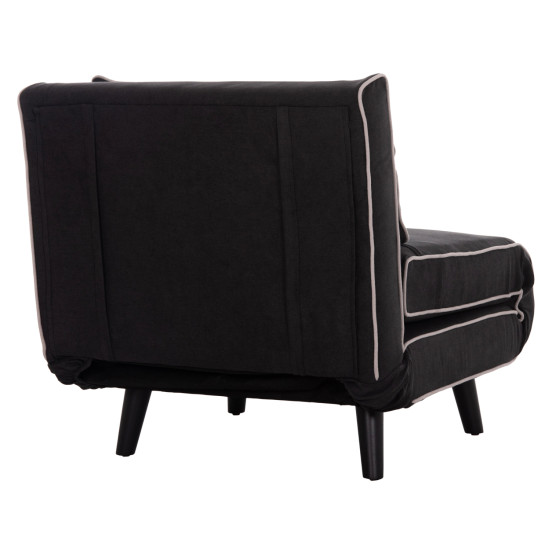 Πολυθρονα κρεβατι braxton hm8425.03 μαυρο υφασμα 78x88x78υεκ. **