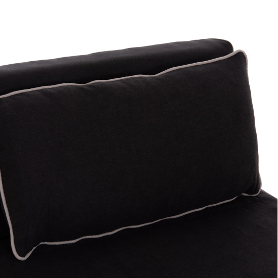 Πολυθρονα κρεβατι braxton hm8425.03 μαυρο υφασμα 78x88x78υεκ. **