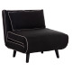 Πολυθρονα κρεβατι braxton hm8425.03 μαυρο υφασμα 78x88x78υεκ. **