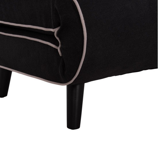 Πολυθρονα κρεβατι braxton hm8425.03 μαυρο υφασμα 78x88x78υεκ. **
