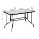 Σετ τραπεζαριασ 5τμχ adam hm21160 καρεκλεσ αλουμινιου & τραπεζι 120x70 γκρι **