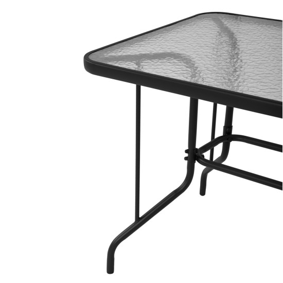 Σετ τραπεζαριασ 5τμχ adam hm21160 καρεκλεσ αλουμινιου & τραπεζι 120x70 γκρι **