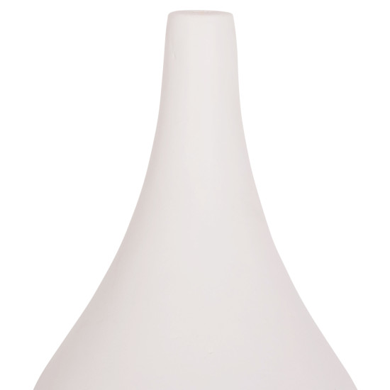 Επιτραπεζιο διακοσμητικο βαζο deni hm4663.02s fiber cement σε λευκο--φ15x27υεκ. **