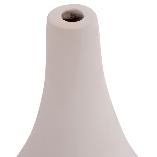 Επιτραπεζιο διακοσμητικο βαζο deni hm4663.02s fiber cement σε λευκο--φ15x27υεκ. **