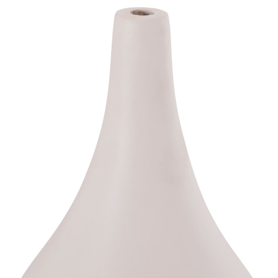 Επιτραπεζιο διακοσμητικο βαζο deni hm4663.02s fiber cement σε λευκο--φ15x27υεκ. **