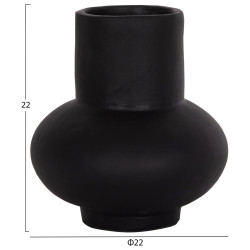 Επιτραπεζιο διακοσμητικο βαζο lema hm4664.01s τερακοτα σε μαυρο--φ22x22υεκ. ** Επιτραπεζιο διακοσμητικο βαζο lema hm4664.01s τερακοτα σε μαυρο--φ22x22υεκ. **