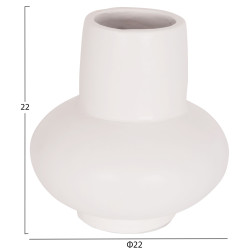 Επιτραπεζιο διακοσμητικο βαζο lema hm4664.02s τερακοτα σε λευκο--φ22x22υεκ. ** Επιτραπεζιο διακοσμητικο βαζο lema hm4664.02s τερακοτα σε λευκο--φ22x22υεκ. **