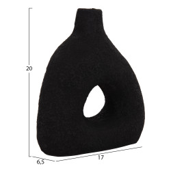 Επιτραπεζιο διακοσμητικο βαζο decant hm4667.01μ τερακοτα σε μαυρο--17x6.5x20υεκ. **