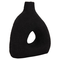 Επιτραπεζιο διακοσμητικο βαζο decant hm4667.01μ τερακοτα σε μαυρο--17x6.5x20υεκ. **