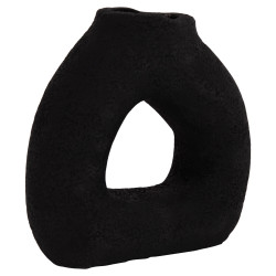 Επιτραπεζιο διακοσμητικο βαζο decant hm4667.01s τερακοτα σε μαυρο--17.5x6.5x17υεκ. **