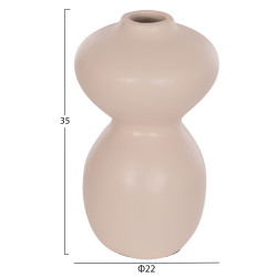 Επιτραπεζιο διακοσμητικο βαζο nelly hm4669.02 τερακοτα σε κρεμ--φ22x35υεκ. ** Επιτραπεζιο διακοσμητικο βαζο nelly hm4669.02 τερακοτα σε κρεμ--φ22x35υεκ. **