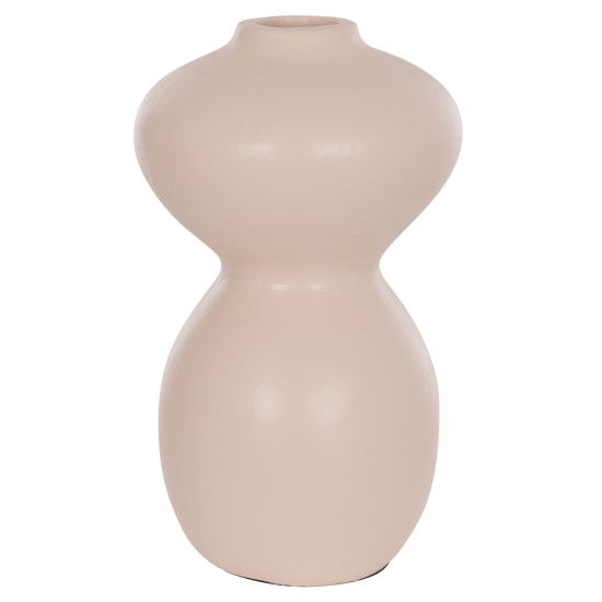 Επιτραπεζιο διακοσμητικο βαζο nelly hm4669.02 τερακοτα σε κρεμ--φ22x35υεκ. **