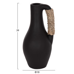 Επιτραπεζιο διακοσμητικο βαζο cammer hm4687.01l τερακοτα σε μαυρο--φ18x39υεκ. ** Επιτραπεζιο διακοσμητικο βαζο cammer hm4687.01l τερακοτα σε μαυρο--φ18x39υεκ. **