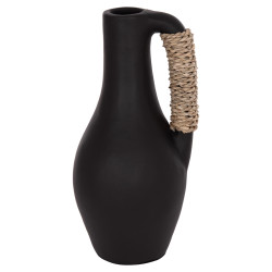 Επιτραπεζιο διακοσμητικο βαζο cammer hm4687.01l τερακοτα σε μαυρο--φ18x39υεκ. **