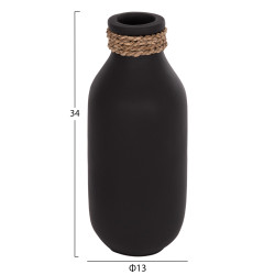 Επιτραπεζιο διακοσμητικο βαζο cammer hm4687.01m τερακοτα σε μαυρο--φ13x34υεκ. ** Επιτραπεζιο διακοσμητικο βαζο cammer hm4687.01m τερακοτα σε μαυρο--φ13x34υεκ. **