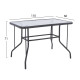 Σετ τραπεζαριασ 5τμχ adam hm21219 καρεκλεσ μεταλλικεσ & τραπεζι 110x60 γκρι **