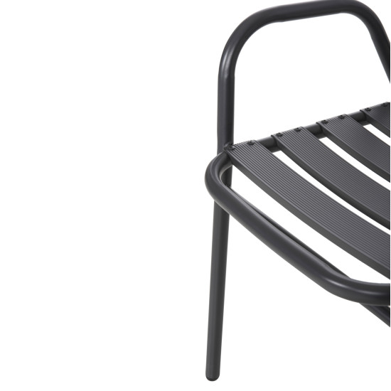 Σετ τραπεζαριασ 5τμχ adam hm21219 καρεκλεσ μεταλλικεσ & τραπεζι 110x60 γκρι **