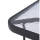 Σετ τραπεζαριασ 5τμχ adam hm21219 καρεκλεσ μεταλλικεσ & τραπεζι 110x60 γκρι **