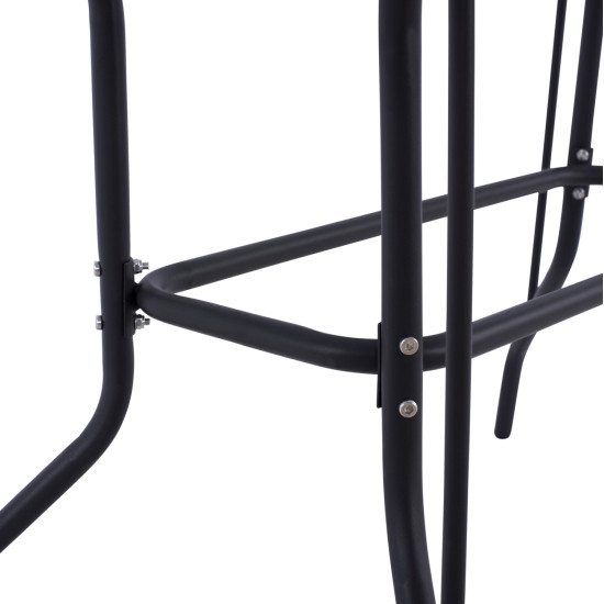 Σετ τραπεζαριασ 5τμχ adam hm21219 καρεκλεσ μεταλλικεσ & τραπεζι 110x60 γκρι **