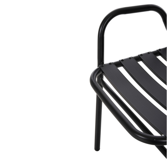 Σετ τραπεζαριασ 5τμχ adam hm21219.01 καρεκλεσ μεταλλικεσ & τραπεζι 110x60 μαυρο **
