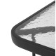 Σετ τραπεζαριασ 5τμχ adam hm21219.01 καρεκλεσ μεταλλικεσ & τραπεζι 110x60 μαυρο **