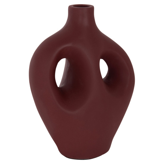 Επιτραπεζιο διακοσμητικο βαζο fliker hm4666.03l τερακοτα σε βυσσινι--22.5x12x30υεκ. **