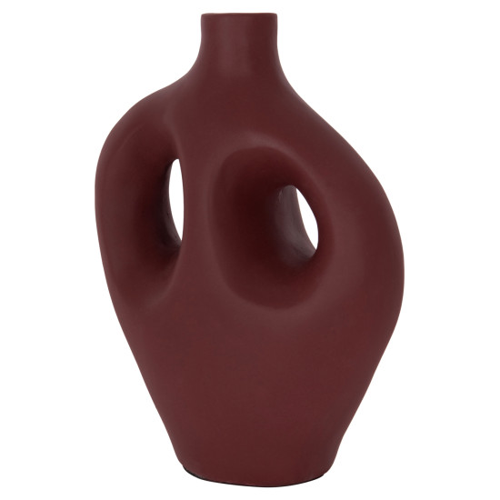Επιτραπεζιο διακοσμητικο βαζο fliker hm4666.03l τερακοτα σε βυσσινι--22.5x12x30υεκ. **