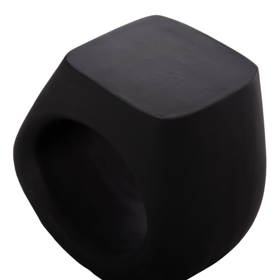 Σκαμπο σαλονιου lans hm4691.01 fiber cement σε μαυρο--58x28x45.5υεκ. **