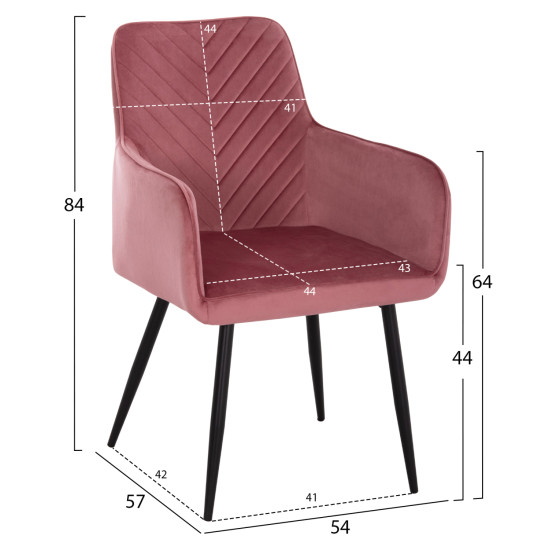 ΠΟΛΥΘΡΟΝΑ LATRELL HM8582.12 ΣΑΠΙΟ ΜΗΛΟ ΒΕΛΟΥΔΟ & ΜΑΥΡΑ ΜΕΤΑΛΛΙΚΑ ΠΟΔΙΑ 54x57x84Yεκ. - 2τεμ **