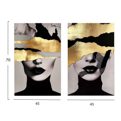 Πινακασ toixoy 2τμχ σειρα gobi hm4842 εκτυπωμενοσ καμβασ 45x2,8(πάχος)x70yεκ.(x2) **