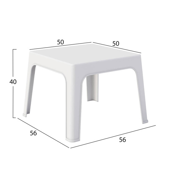 Σετ 3τμχ πολυπροπυλενιου sleek hm21267.01 τραπεζακι & 2 πολυθρονεσ-λευκο ** Σετ 3τμχ πολυπροπυλενιου sleek hm21267.01 τραπεζακι & 2 πολυθρονεσ-λευκο **