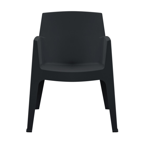 Πολυθρονα πολυπροπυλενιου sleek hm6370.02 μαυρη 68x63x82,5υεκ. ** Πολυθρονα πολυπροπυλενιου sleek hm6370.02 μαυρη 68x63x82,5υεκ. **