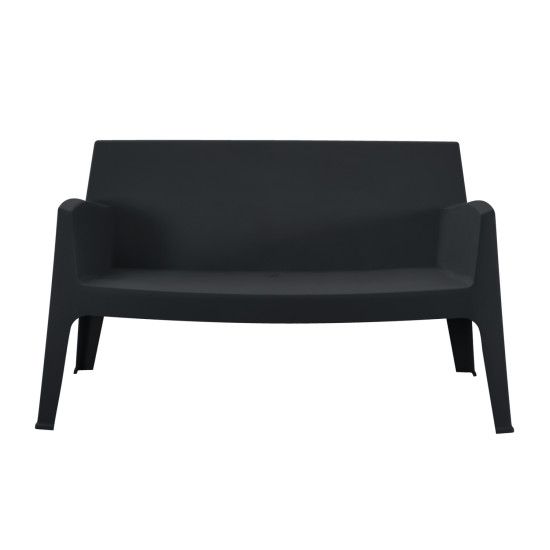 Καναπεσ 2-θεσιοσ πολυπροπυλενιου sleek hm6366.02 χρωμα μαυρο 118x48,5x73υεκ. **