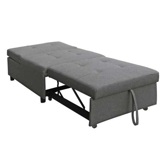 Πολυθρονα-κρεβατι libre hm3295.01 γκρι υφασμα 75x106x89υεκ. **