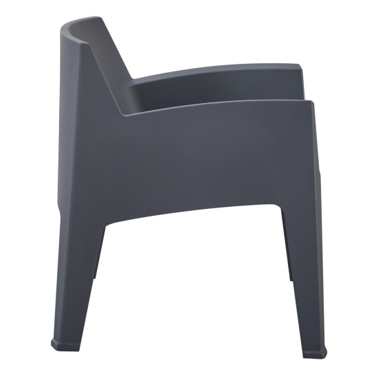 Πολυθρονα πολυπροπυλενιου lounge sleek hm6365.10 γκρι 62x68x73υεκ. ** Πολυθρονα πολυπροπυλενιου lounge sleek hm6365.10 γκρι 62x68x73υεκ. **