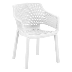 Πολυθρονα πολυπροπυλενιου peggy hm6368.01 λευκο 60x55x79υεκ **