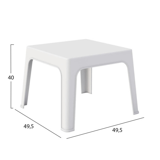 Σετ lounge 3τμχ sleek hm21274.01 λευκο πολυπροπυλενιο **