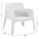 Σετ lounge 3τμχ sleek hm21274.01 λευκο πολυπροπυλενιο ** Σετ lounge 3τμχ sleek hm21274.01 λευκο πολυπροπυλενιο **