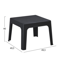 Σετ lounge 3τμχ sleek hm21274.02 μαυρο πολυπροπυλενιο ** Σετ lounge 3τμχ sleek hm21274.02 μαυρο πολυπροπυλενιο **