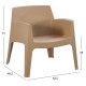 Σετ lounge 3τμχ sleek hm21274.03 καπουτσινο πολυπροπυλενιο ** Σετ lounge 3τμχ sleek hm21274.03 καπουτσινο πολυπροπυλενιο **