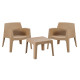 Σετ lounge 3τμχ sleek hm21274.03 καπουτσινο πολυπροπυλενιο ** Σετ lounge 3τμχ sleek hm21274.03 καπουτσινο πολυπροπυλενιο **