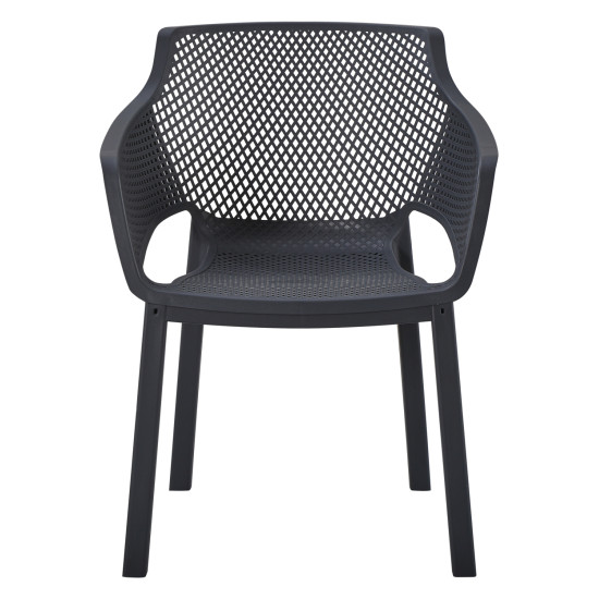 Πολυθρονα πολυπροπυλενιου peggy hm6368.02 μαυρο 60x55x79υεκ **