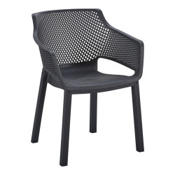 Πολυθρονα πολυπροπυλενιου peggy hm6368.02 μαυρο 60x55x79υεκ **