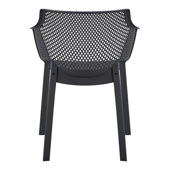 Πολυθρονα πολυπροπυλενιου peggy hm6368.02 μαυρο 60x55x79υεκ **