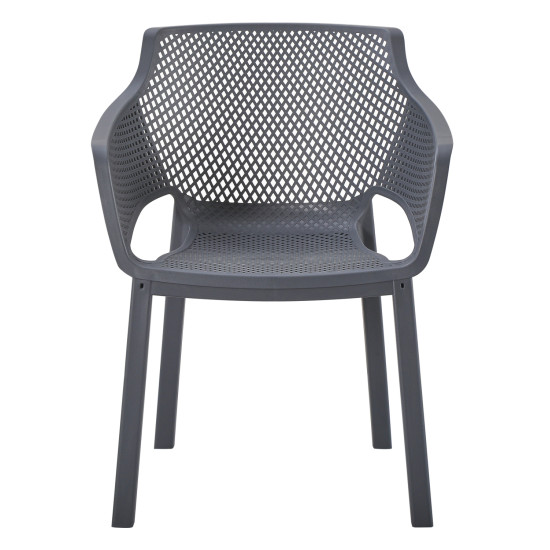 Πολυθρονα πολυπροπυλενιου peggy hm6368.10 γκρι 60x55x79υεκ **