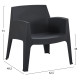 Σετ lounge 4τμχ sleek hm21275.02 μαυρο πολυπροπυλενιο ** Σετ lounge 4τμχ sleek hm21275.02 μαυρο πολυπροπυλενιο **