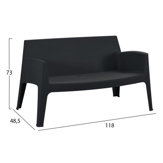 Σετ lounge 4τμχ sleek hm21275.02 μαυρο πολυπροπυλενιο ** Σετ lounge 4τμχ sleek hm21275.02 μαυρο πολυπροπυλενιο **