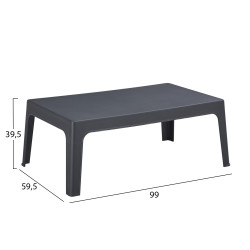 Σετ lounge 4τμχ sleek hm21275.10 γκρι πολυπροπυλενιο **