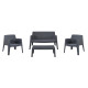 Σετ lounge 4τμχ sleek hm21275.10 γκρι πολυπροπυλενιο ** Σετ lounge 4τμχ sleek hm21275.10 γκρι πολυπροπυλενιο **